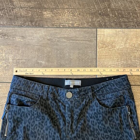 Wit & Wisdom Gray Leopard Print Skinny Jeans Size 14 - Picture 3 of 9